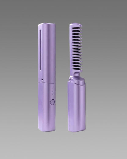 Rechargeable Mini Adjustable Hair Straightener Hot Comb 💥