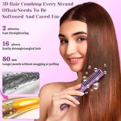Rechargeable Mini Adjustable Hair Straightener Hot Comb 💥